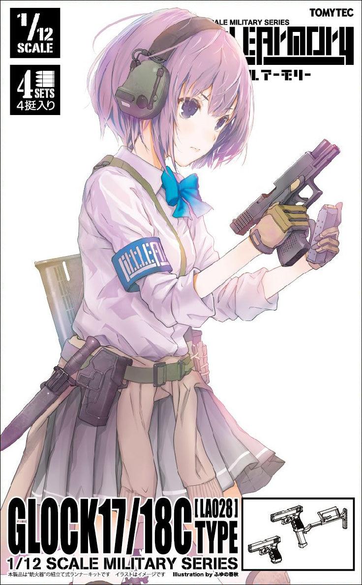 TomyTec Little Armory 1/12 LA028 Glock 17.18C Type Firearm - Trinity Hobby
