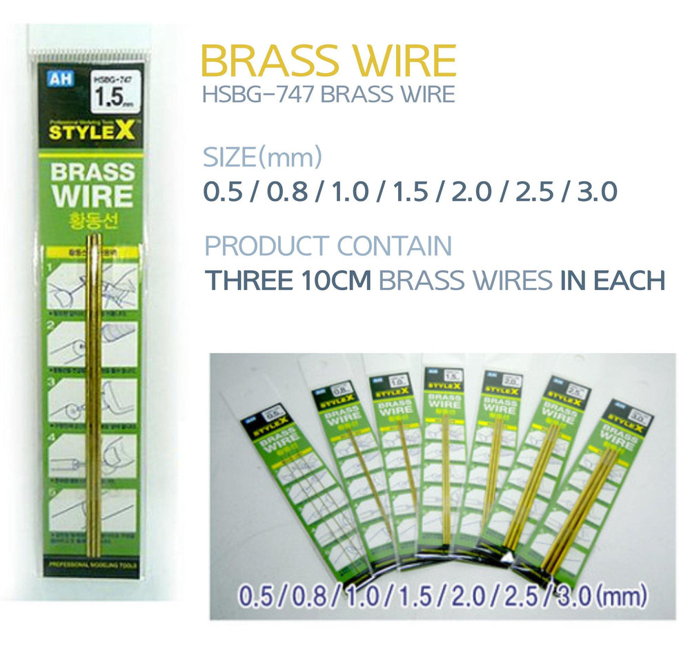 StyleX: StyleX BRASS WIRE (0.5~3.0mm) - Trinity Hobby