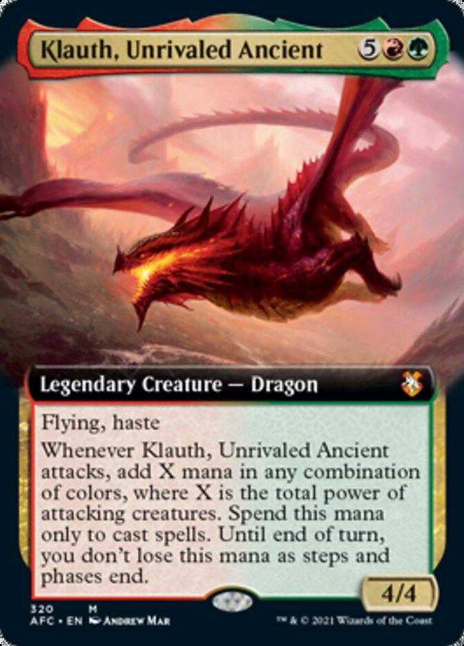Klauth, Unrivaled Ancient (Extended Art) [Dungeons & Dragons: Adventures in the Forgotten Realms Commander] - Trinity Hobby