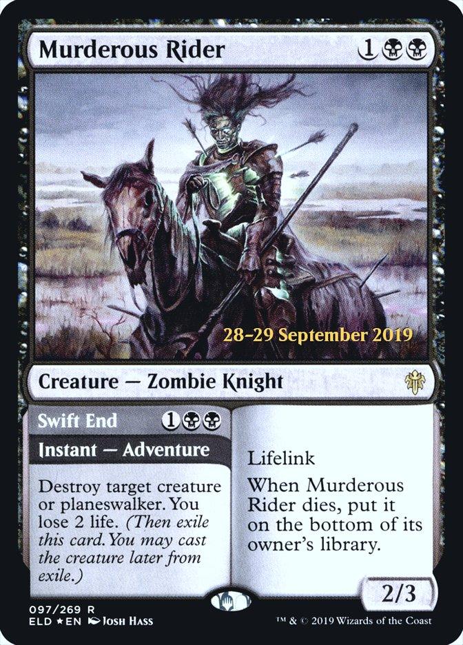 Murderous Rider // Swift End [Throne of Eldraine Prerelease Promos] - Trinity Hobby