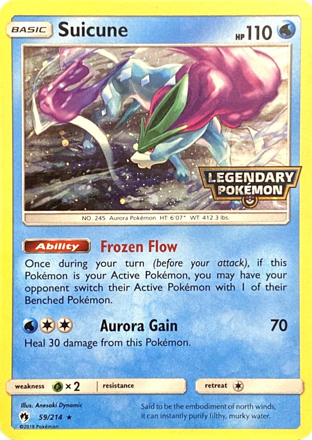 Suicune (59/214) (Legendary Pokemon Stamped) [Sun & Moon: Lost Thunder] - Trinity Hobby