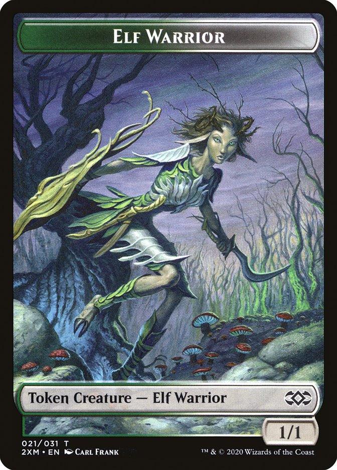 Copy // Elf Warrior Double-Sided Token [Double Masters Tokens] - Trinity Hobby