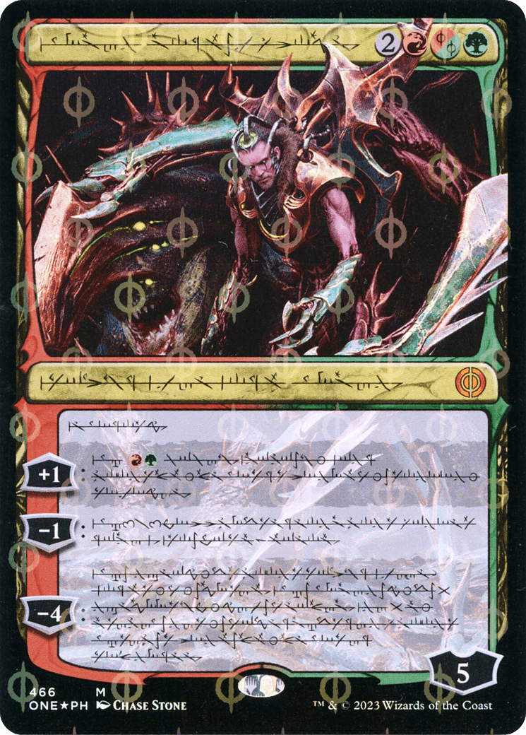 Lukka, Bound to Ruin (Phyrexian Step-and-Compleat Foil) [Phyrexia: All Will Be One] - Trinity Hobby
