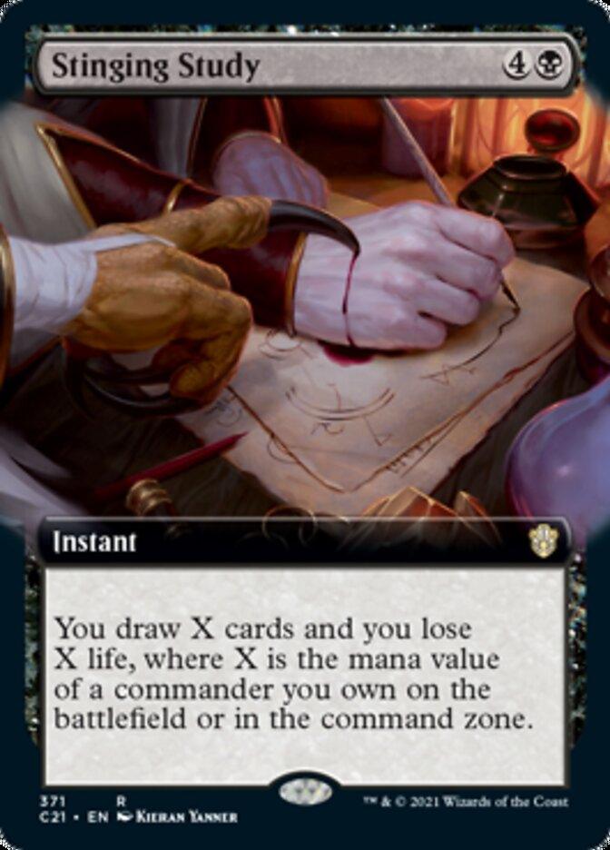 Stinging Study (Extended Art) [Commander 2021] - Trinity Hobby