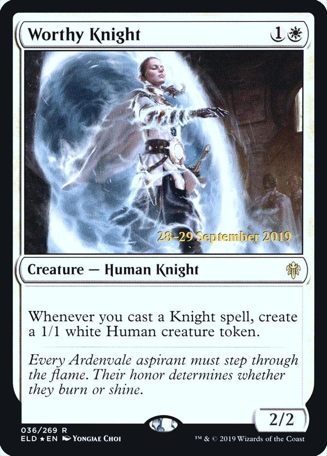 Worthy Knight [Throne of Eldraine Prerelease Promos] - Trinity Hobby