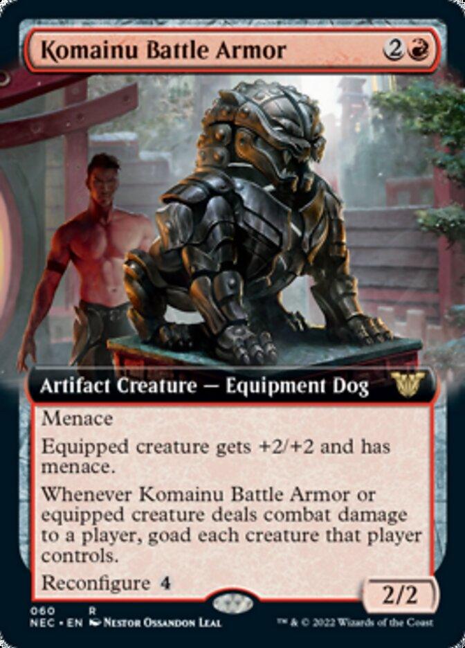 Komainu Battle Armor (Extended Art) [Kamigawa: Neon Dynasty Commander] - Trinity Hobby