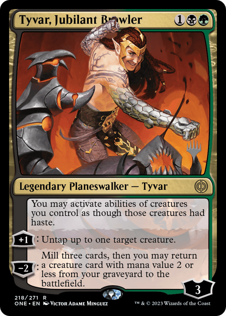 Tyvar, Jubilant Brawler (Promo Pack) [Phyrexia: All Will Be One Promos] - Trinity Hobby