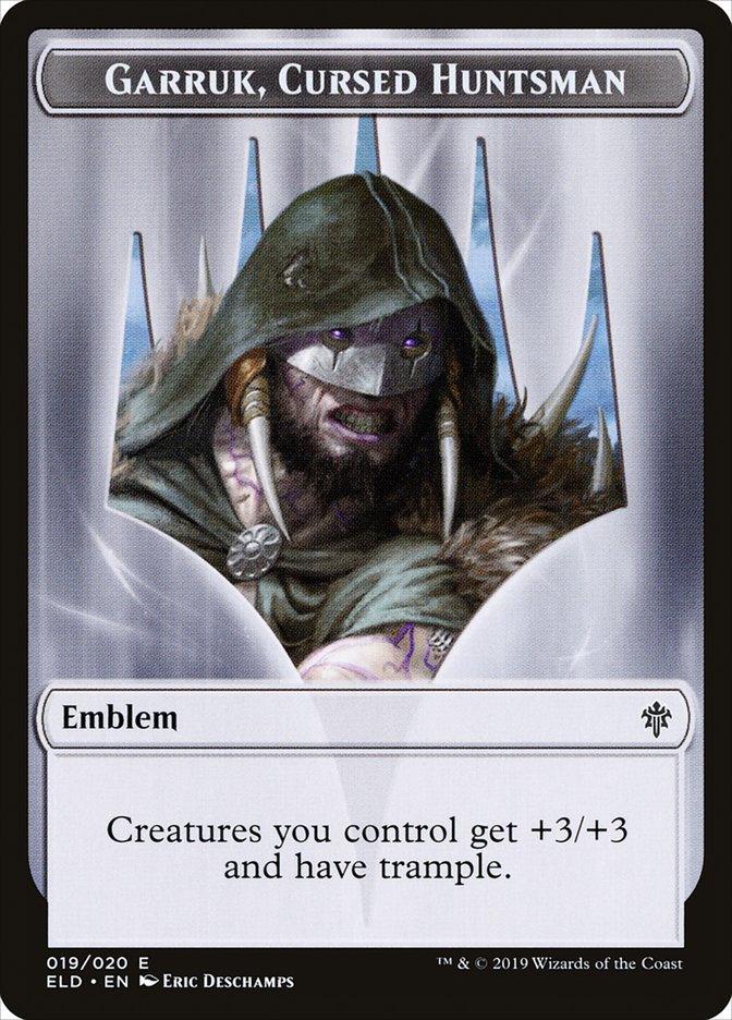 Garruk, Cursed Huntsman Emblem [Throne of Eldraine Tokens] - Trinity Hobby