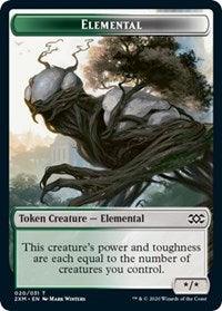 Elemental // Treasure Double-Sided Token [Double Masters Tokens] - Trinity Hobby