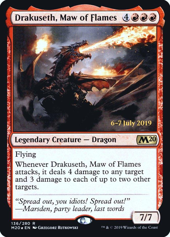 Drakuseth, Maw of Flames [Core Set 2020 Prerelease Promos] - Trinity Hobby