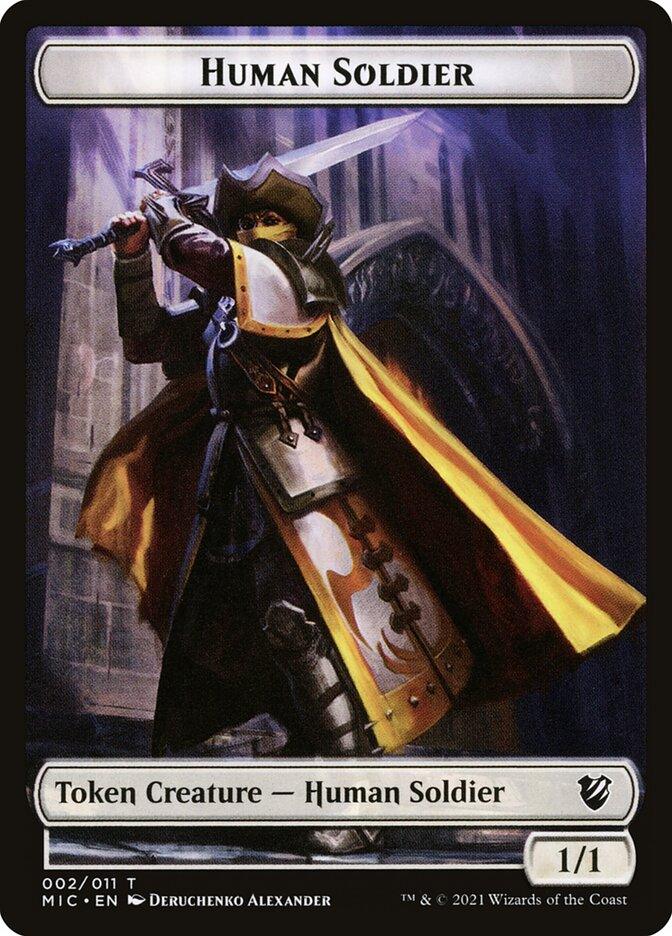 Germ // Human Soldier Double-Sided Token [Double Masters Tokens] - Trinity Hobby