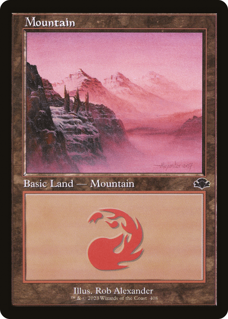 Mountain (408) (Retro) [Dominaria Remastered] - Trinity Hobby