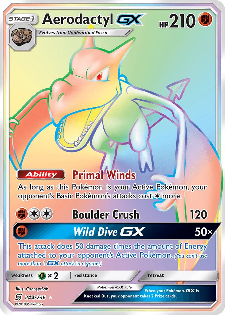 Aerodactyl GX (244/236) [Sun & Moon: Unified Minds] - Trinity Hobby