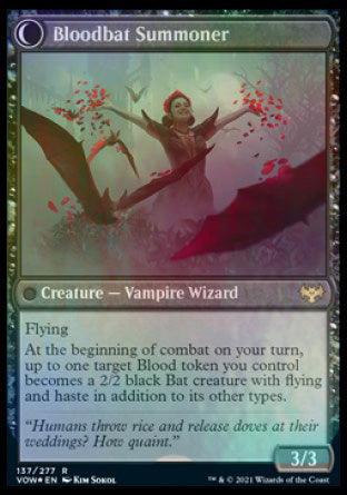 Voldaren Bloodcaster // Bloodbat Summoner [Innistrad: Crimson Vow Prerelease Promos] - Trinity Hobby