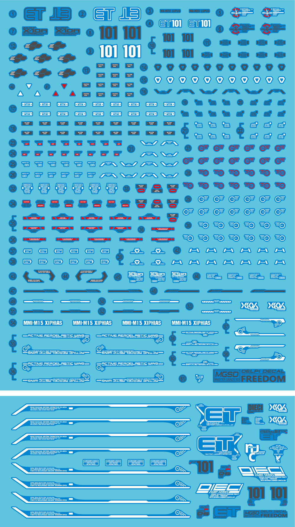 MGSD FREEDOM WATER DECAL - Trinity Hobby