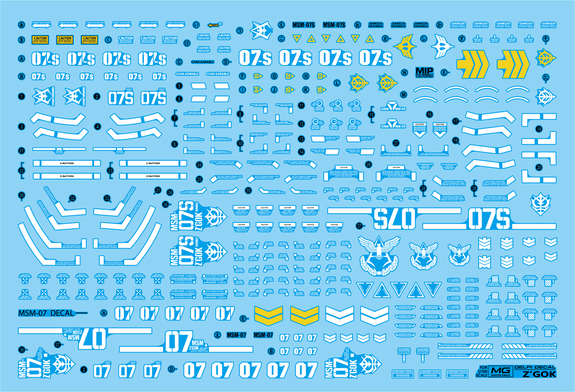 MG Z'GOK WATER DECAL - Trinity Hobby
