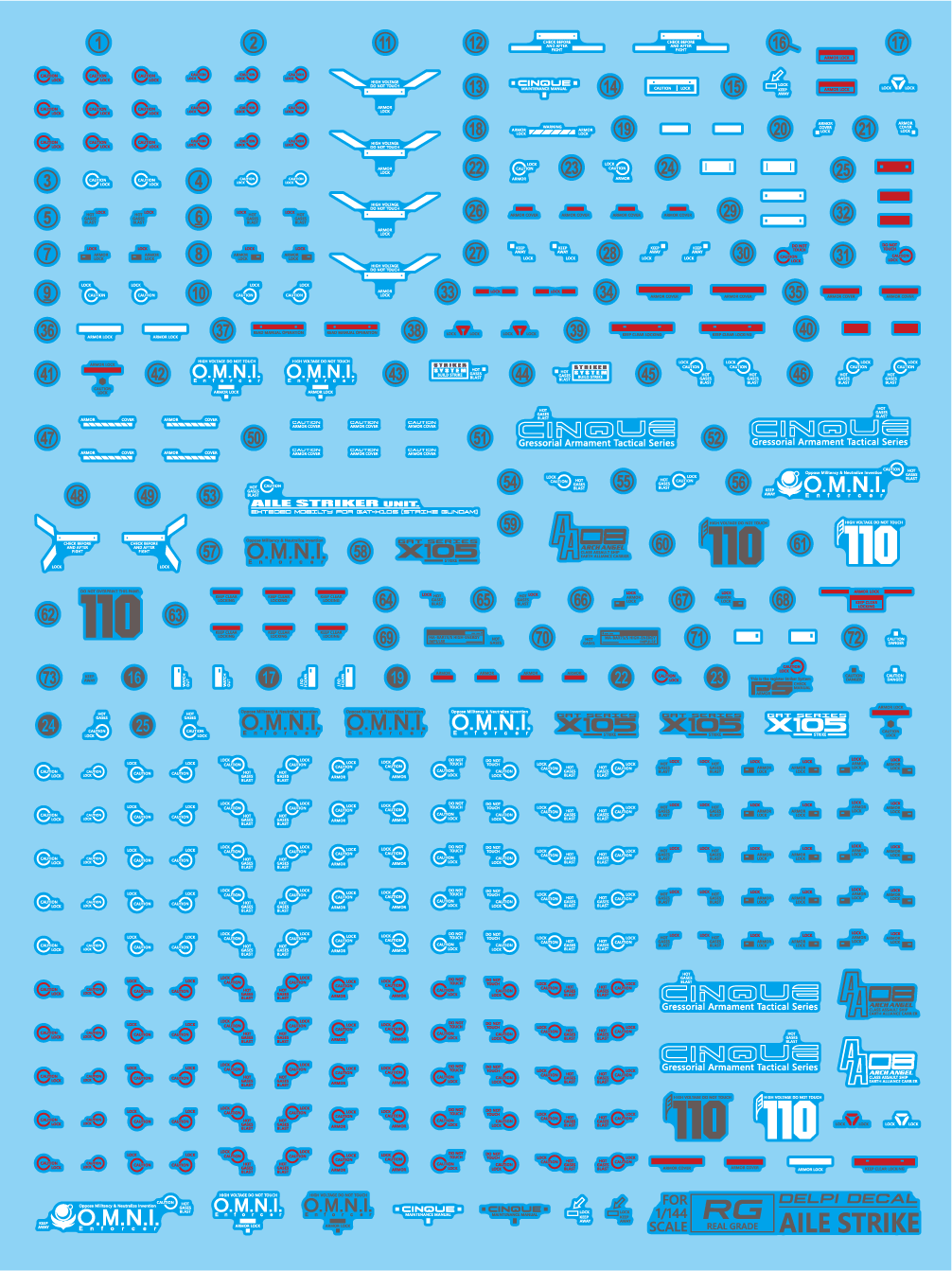 RG AILE STRIKE WATER DECAL - Trinity Hobby