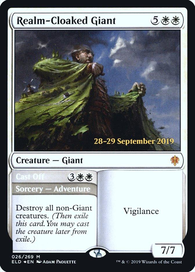 Realm-Cloaked Giant // Cast Off [Throne of Eldraine Prerelease Promos] - Trinity Hobby