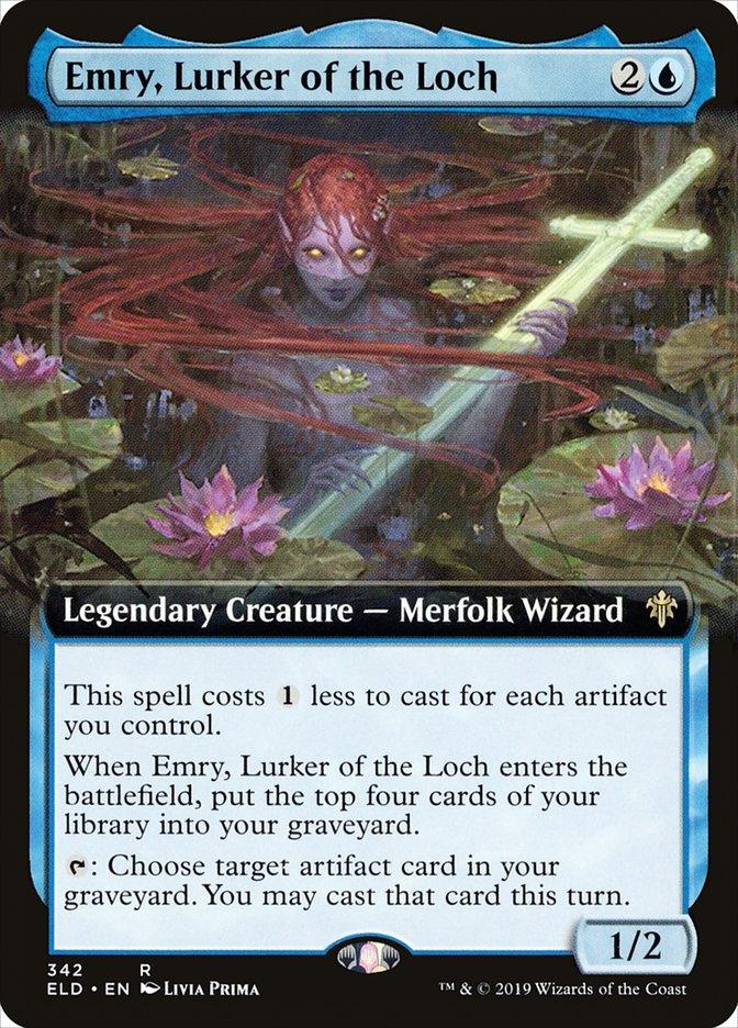 Emry, Lurker of the Loch (Extended Art) [Throne of Eldraine] - Trinity Hobby