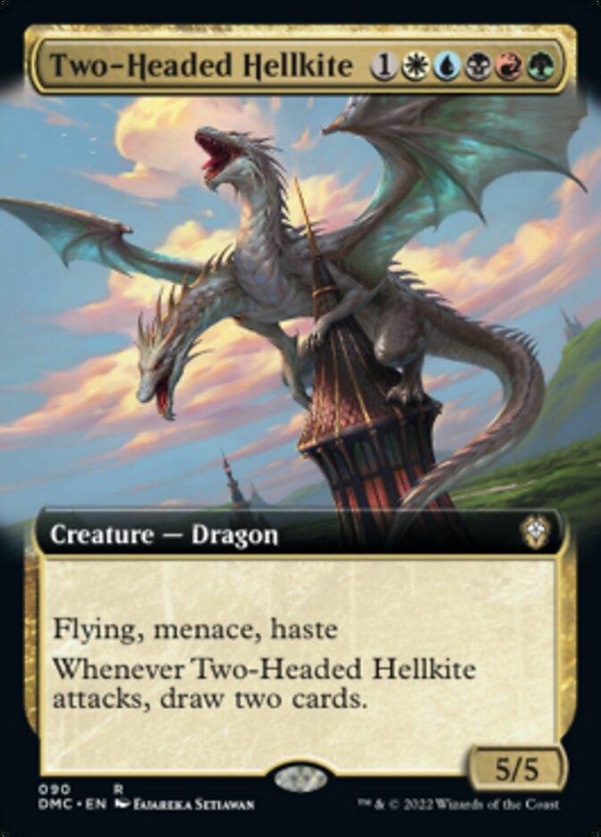 Two-Headed Hellkite (Extended Art) [Dominaria United Commander] - Trinity Hobby