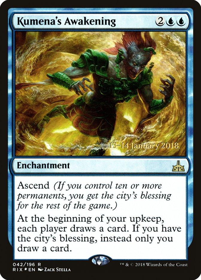 Kumena's Awakening [Rivals of Ixalan Prerelease Promos] - Trinity Hobby