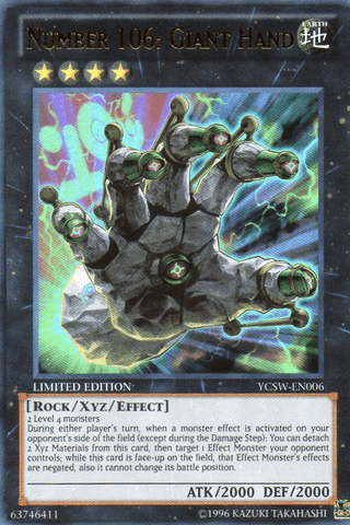 Number 106: Giant Hand [YCSW-EN006] Ultra Rare