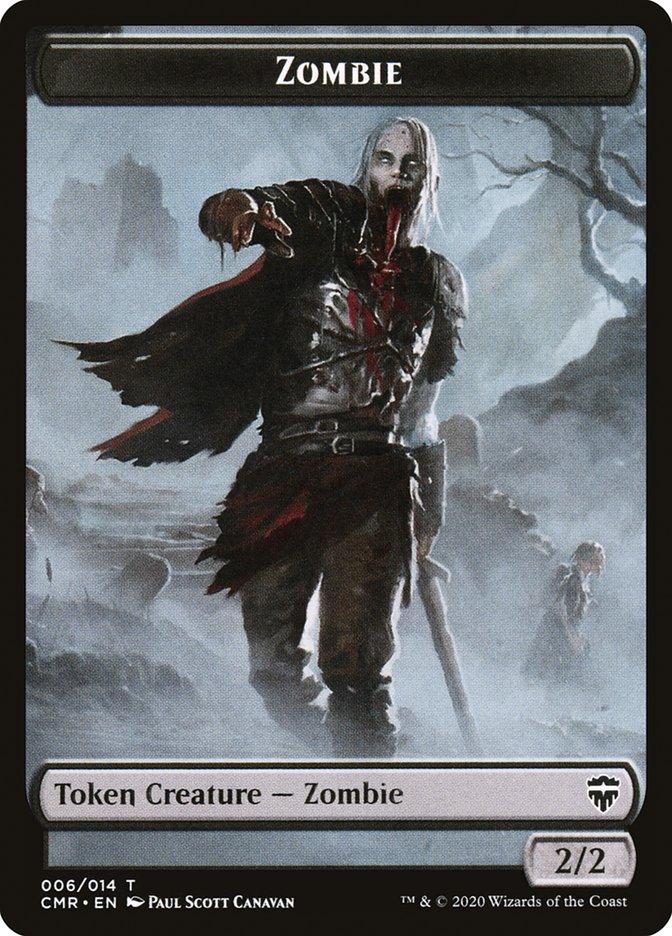 Salamander Warrior // Zombie Double-Sided Token [Commander Legends Tokens] - Trinity Hobby
