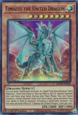 BACH-EN003 - Timaeus the United Dragon - Ultra Rare - 1st Edition - Trinity Hobby