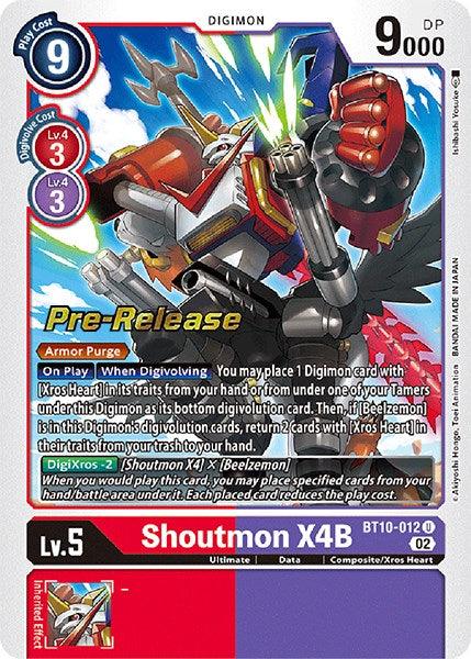 Shoutmon X4B [BT10-012] [Xros Encounter Pre-Release Cards] - Trinity Hobby