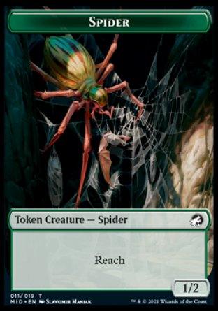 Clue // Spider Double-Sided Token [Innistrad: Midnight Hunt Tokens] - Trinity Hobby