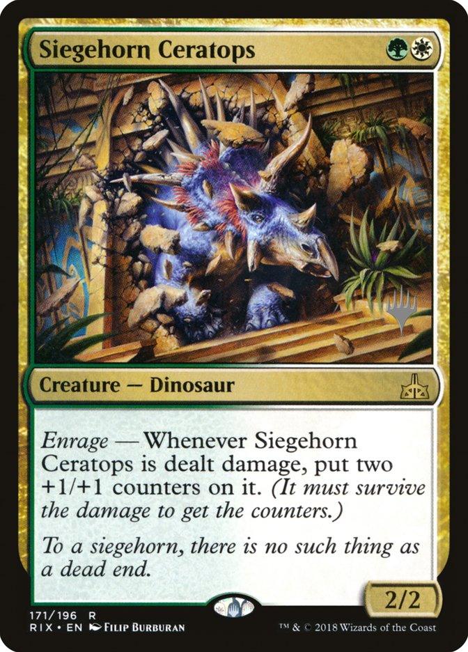 Siegehorn Ceratops (Promo Pack) [Rivals of Ixalan Promos] - Trinity Hobby