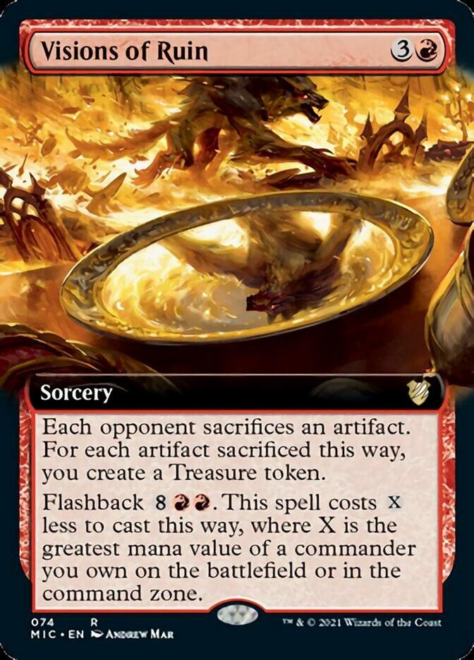 Visions of Ruin (Extended Art) [Innistrad: Midnight Hunt Commander] - Trinity Hobby
