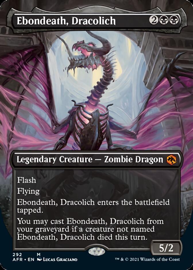 Ebondeath, Dracolich (Borderless Alternate Art) [Dungeons & Dragons: Adventures in the Forgotten Realms] - Trinity Hobby