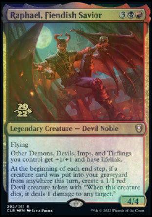Raphael, Fiendish Savior [Commander Legends: Battle for Baldur's Gate Prerelease Promos] - Trinity Hobby