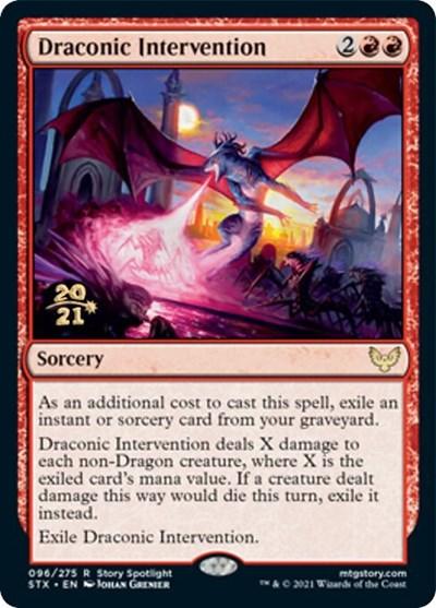 Draconic Intervention [Strixhaven: School of Mages Prerelease Promos] - Trinity Hobby