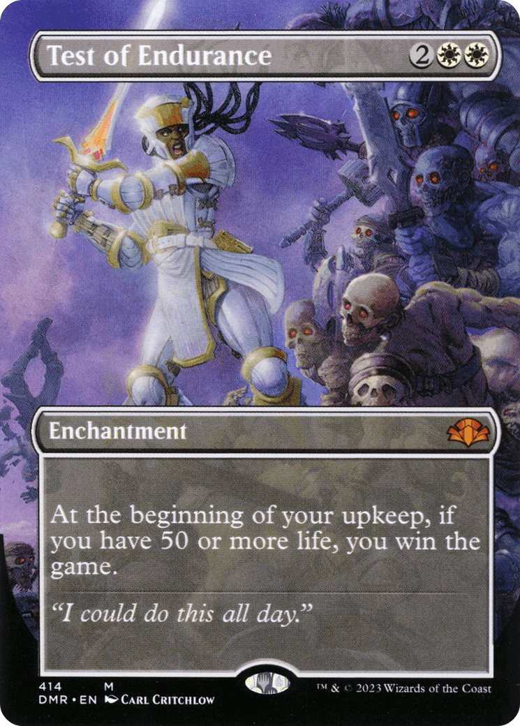 Test of Endurance (Borderless Alternate Art) [Dominaria Remastered] - Trinity Hobby