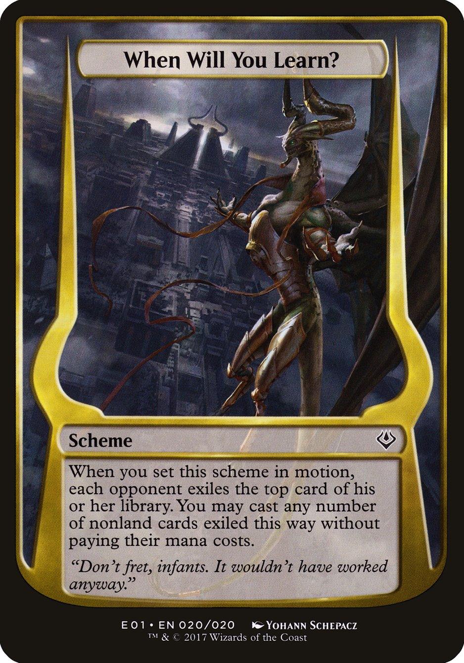 When Will You Learn? (Schemes) [Archenemy: Nicol Bolas Schemes] - Trinity Hobby