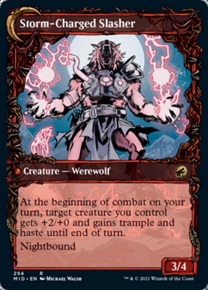 Reckless Stormseeker // Storm-Charged Slasher (Showcase Equinox) [Innistrad: Midnight Hunt] - Trinity Hobby