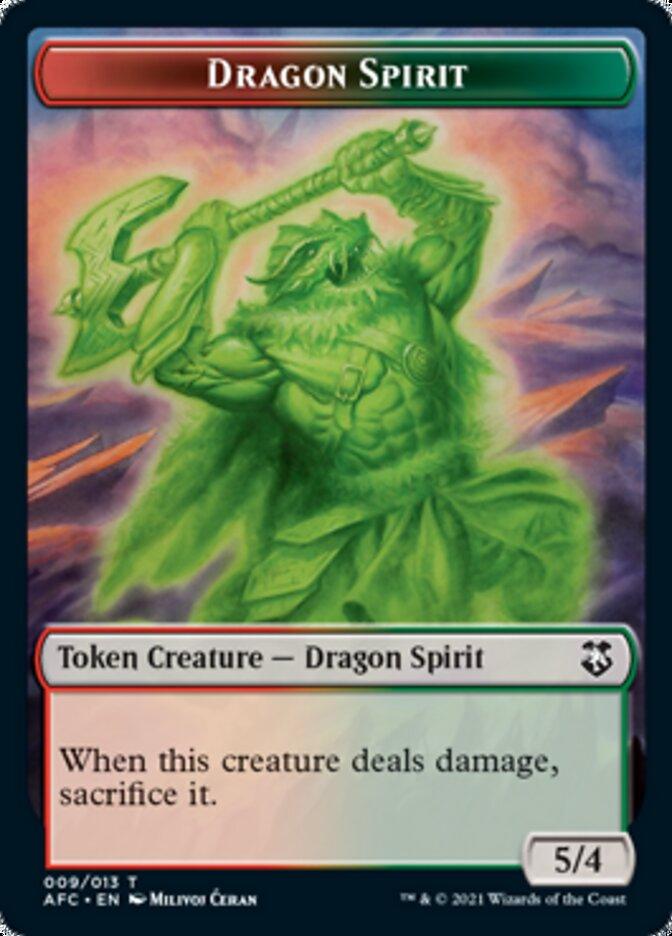 Dragon // Dragon Spirit Double-Sided Token [Dungeons & Dragons: Adventures in the Forgotten Realms Commander Tokens] - Trinity Hobby