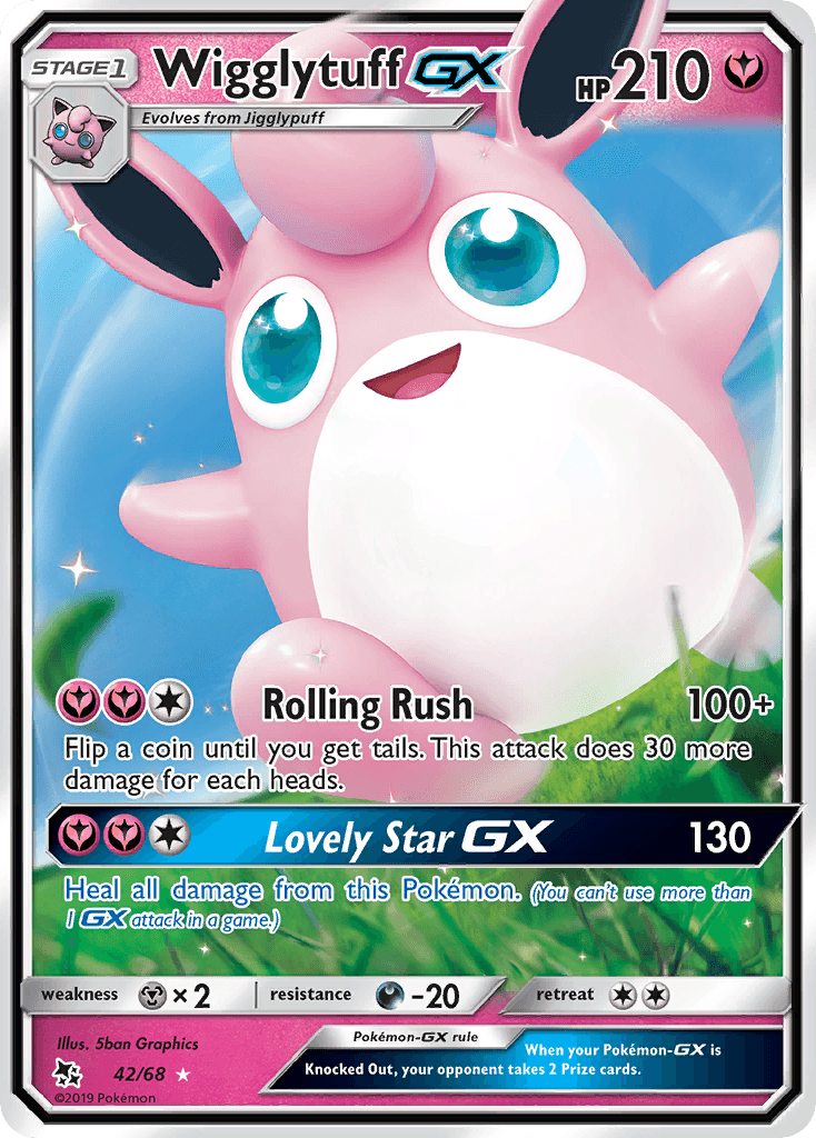 Wigglytuff GX (42/68) [Sun & Moon: Hidden Fates] - Trinity Hobby