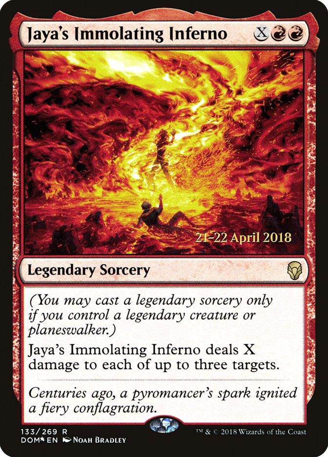 Jaya's Immolating Inferno [Dominaria Prerelease Promos] - Trinity Hobby
