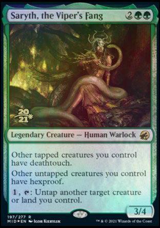 Saryth, the Viper's Fang [Innistrad: Midnight Hunt Prerelease Promos] - Trinity Hobby