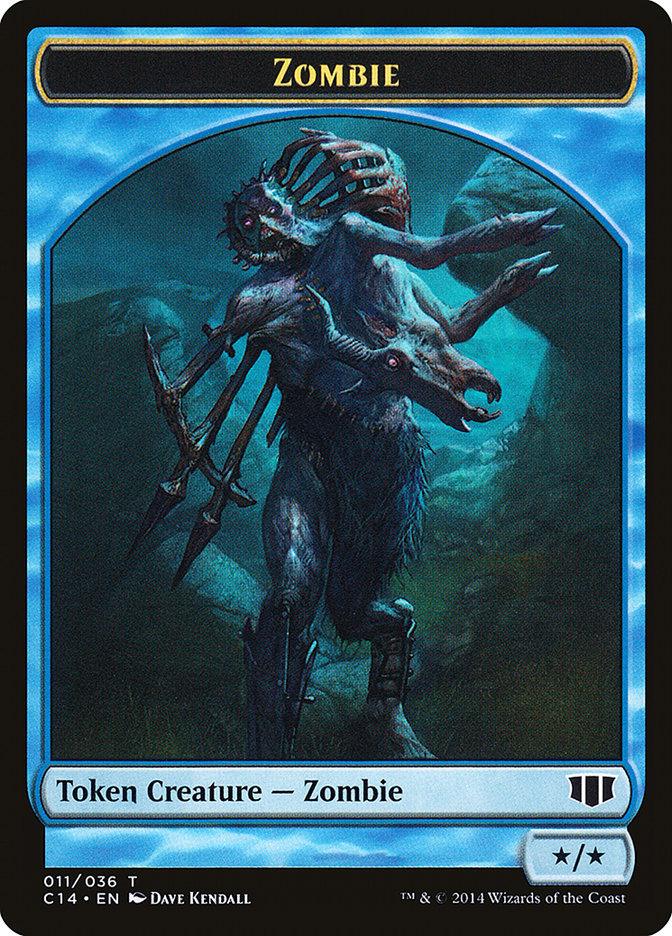 Teferi, Temporal Archmage Emblem // Zombie (011/036) Double-Sided Token [Commander 2014 Tokens] - Trinity Hobby