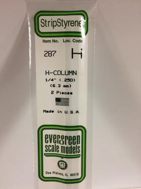 Evergreen: Evergreen .250 H-COLUMN 2/pk - Trinity Hobby
