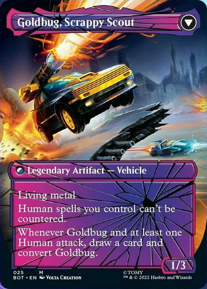 Goldbug, Humanity's Ally // Goldbug, Scrappy Scout (Shattered Glass) [Transformers] - Trinity Hobby