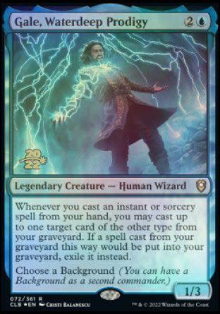 Gale, Waterdeep Prodigy [Commander Legends: Battle for Baldur's Gate Prerelease Promos] - Trinity Hobby