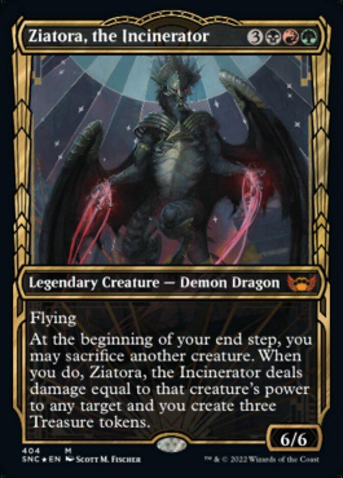 Ziatora, the Incinerator (Showcase Golden Age Gilded Foil) [Streets of New Capenna] - Trinity Hobby