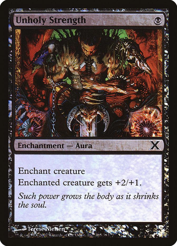 Unholy Strength (Premium Foil) [Tenth Edition] - Trinity Hobby