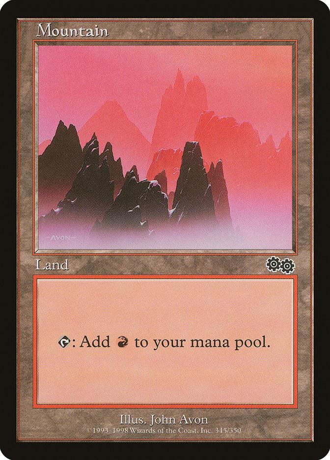 Mountain (345) [Urza's Saga] - Trinity Hobby