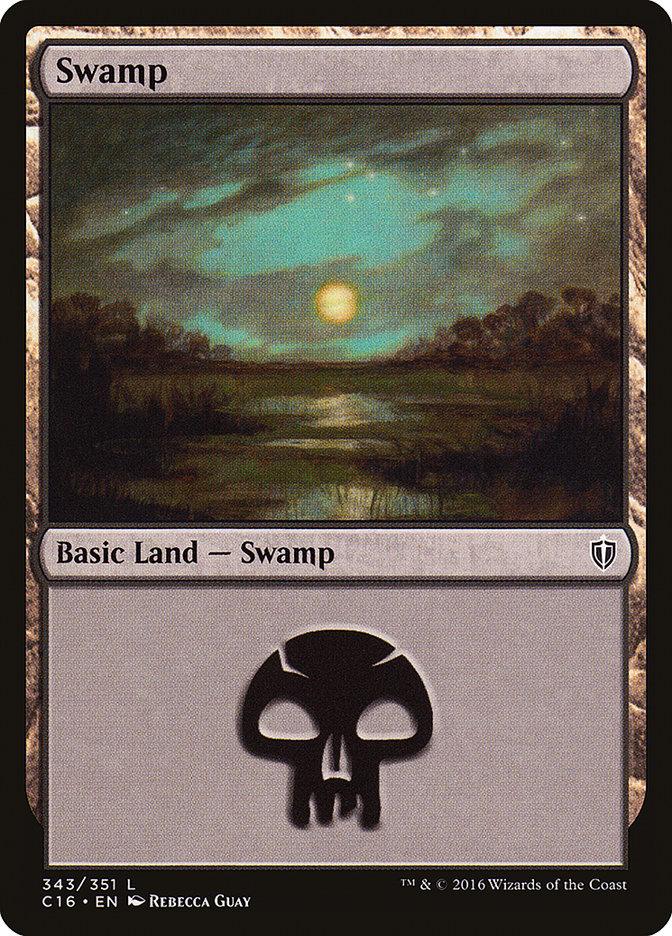 Swamp (343) [Commander 2016] - Trinity Hobby